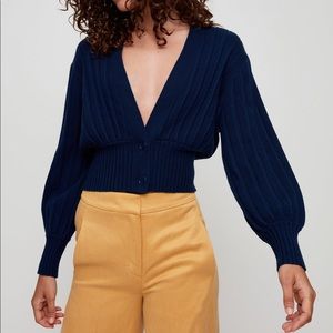 Aritzia Plunge Front Cardigan XS